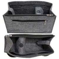 TASCHENORGANIZER L, Filz, 30 x 12 x 17 cm, Grau - Grau, Kunststoff (30/30/17cm) - Dunedesign