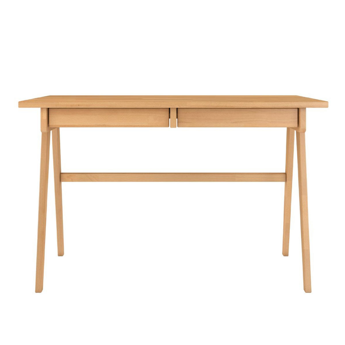SCHREIBTISCH Edda, 120/65/75 cm in Naturfarben, Buchenholz - Buchefarben, Holz/Buchenholz (65/120/75.5cm) - Visby