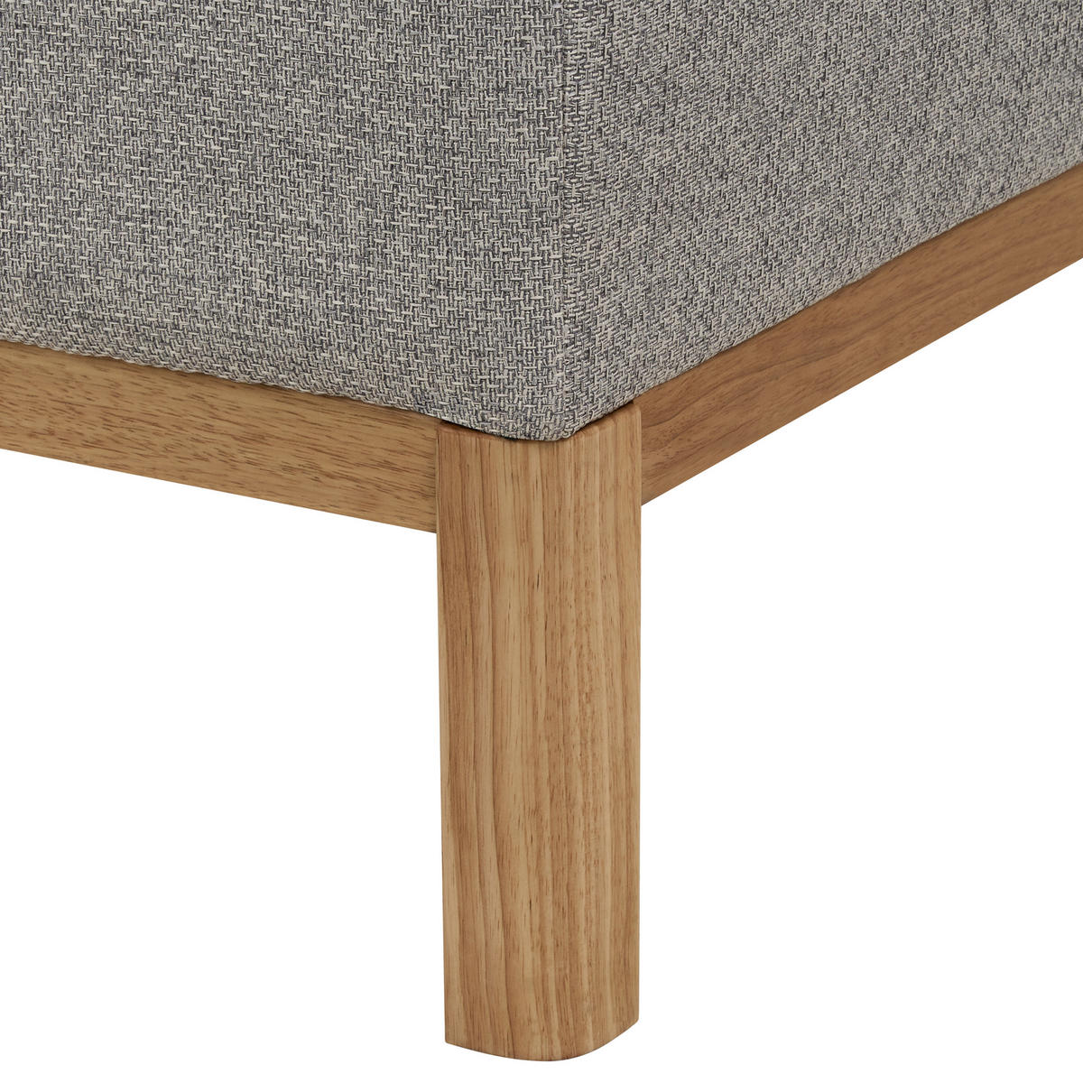 ECKSOFA 3-Sitzer Stoff Hellgrau rechtsseitig Sosjo - Hellgrau, Textil (251/132cm) - Beliani