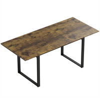 AUSZIEHBARER Esstisch MDF Rustikal-Braun - Schwarz/Braun, Holzwerkstoff (180/80/75cm) - HOMCOM