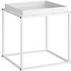 BEISTELLTISCH Cambridge,40 x 40 x 44 cm,weiß - Weiß, Metall (40/40/44cm) - tectake