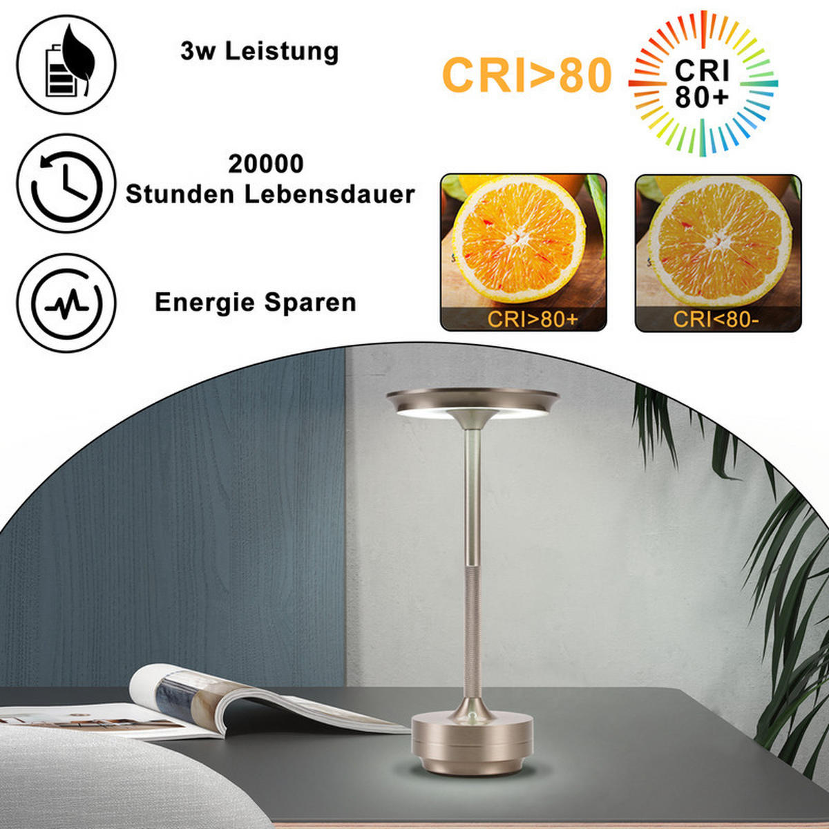 LED-TISCHLEUCHTE BRILON Ⅲ 27/13/13 cm(2er-set) - Silberfarben, Metall (27/13/13cm) - Nettlife