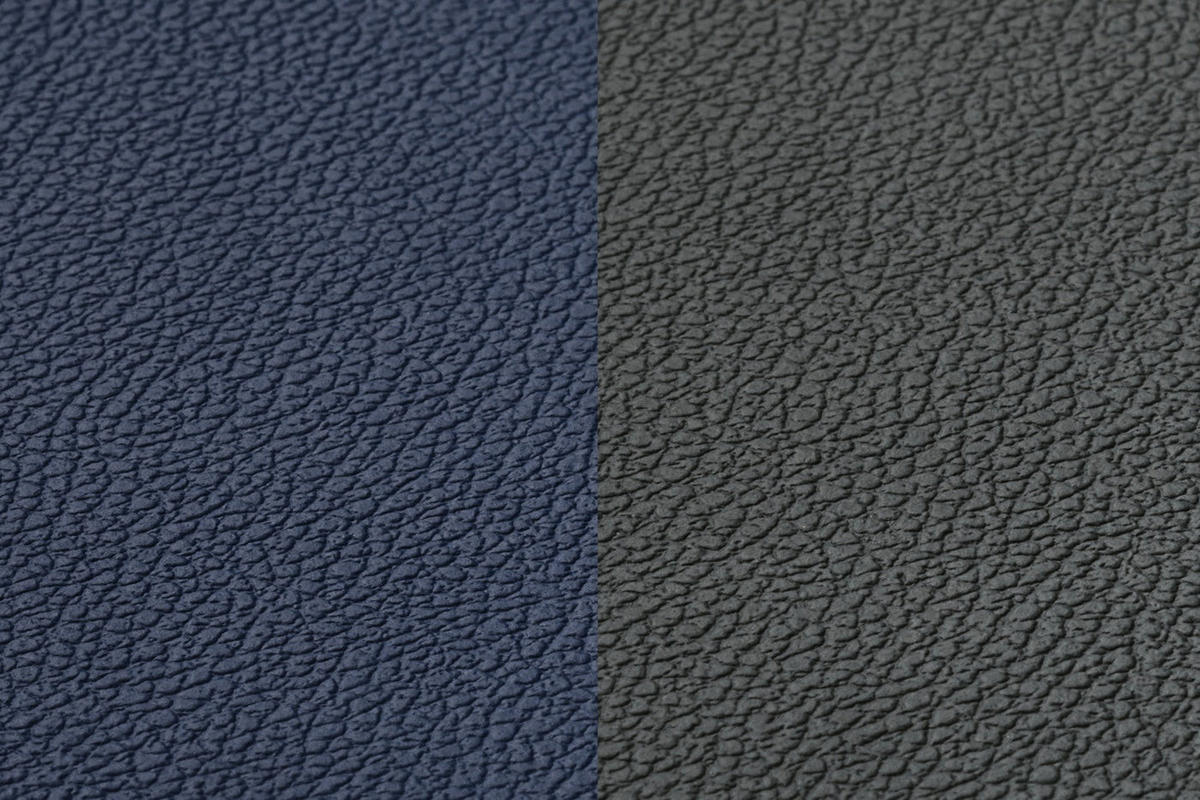 TISCHSET - 6er-Set - Recyceltes Leder in Nachtblau und Anthrazitgrau - Blau, Textil (37/44cm) - Björn