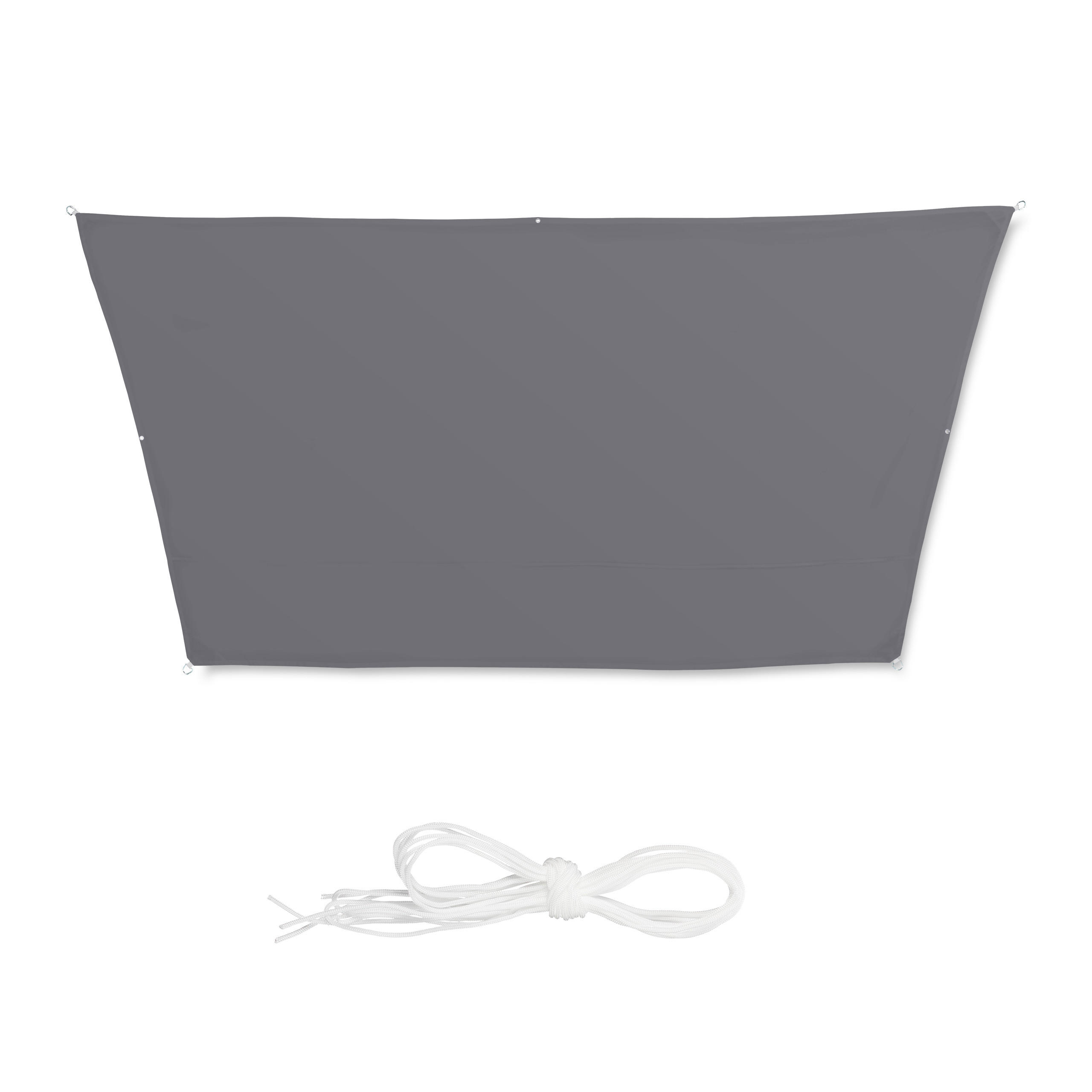 SONNENSEGEL - Grau, Textil/Metall (400/300cm) - Relaxdays