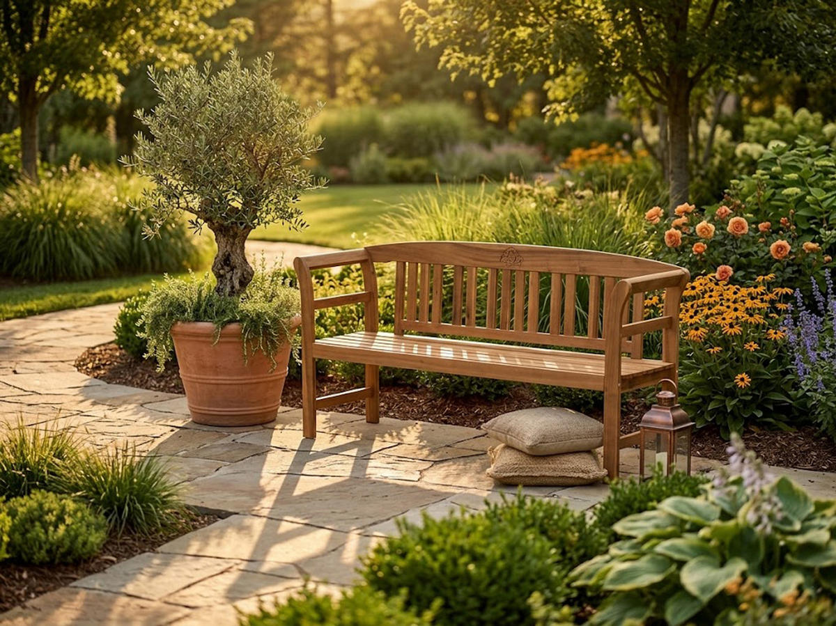 GARTENBANK / Holzbank Rosali 157cm 3-sitzer aus Akazie massiv - Braun, Holz (157/83/45cm) - TPFGarden