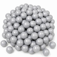 BÄLLEBAD-BÄLLE 50 Stück, Siber/Grau, 5.5 cm - Silberfarben, Kunststoff (5.5/5.5/5.5cm) - Littletom
