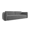 4-SITZER-SOFA Samt Stoff Grau - Schwarz/Grau, Kunststoff/Textil (250/74/105cm) - Makamii