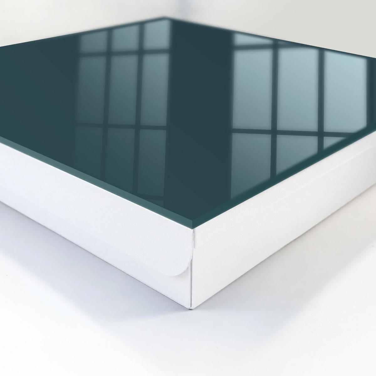 SCHLÜSSELBOX Weiß 30x30 cm – Türöffnung nach rechts - Türkis - Türkis, Metall (30/30/5cm) - TULUP