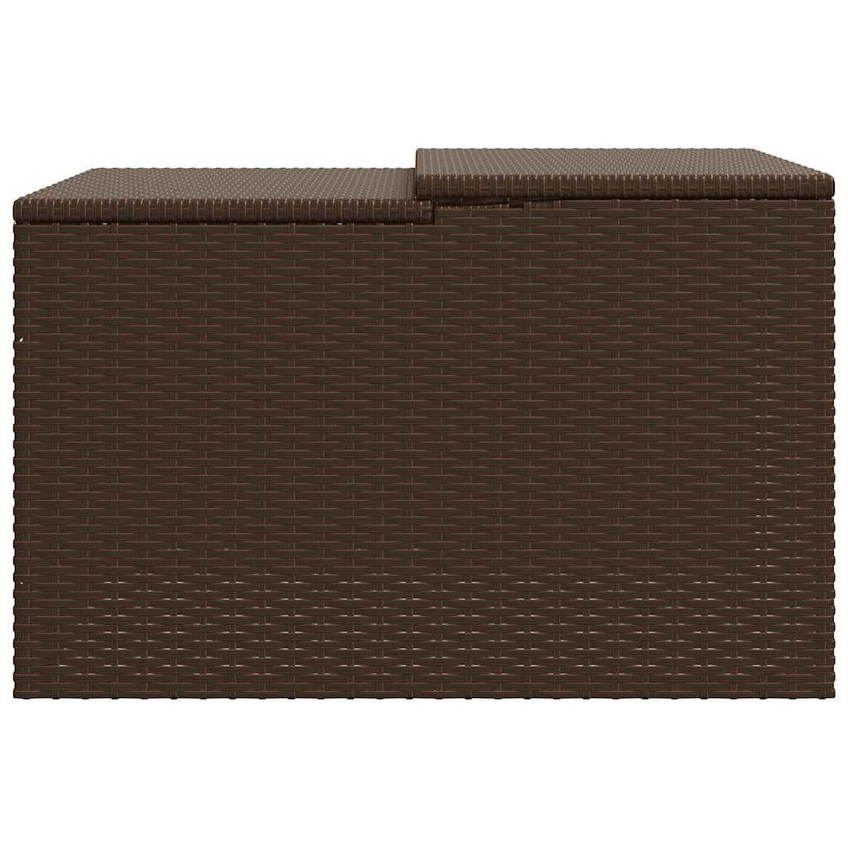 MÄHROBOTER-GARAGE Braun 86/90/52/57 Cm Poly Rattan - Braun, Kunststoff (90/57/86cm) - vidaXL