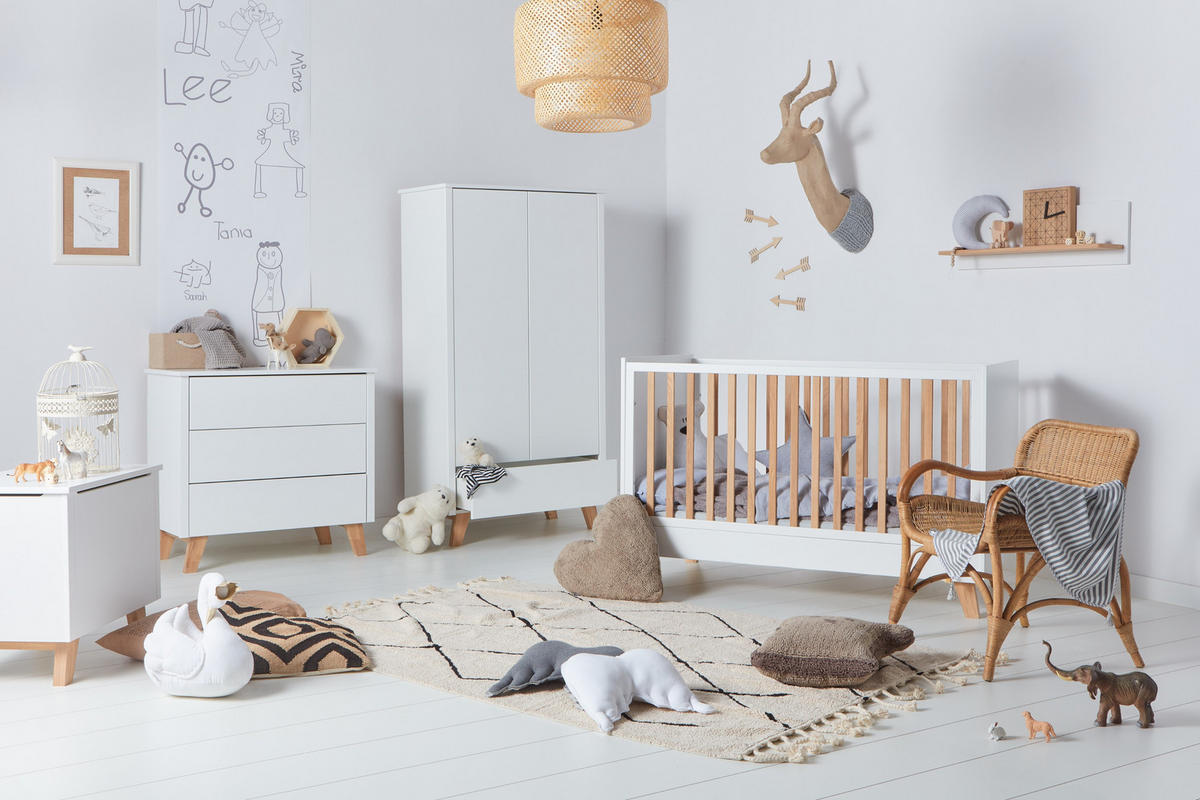 KINDERKOMMODE Zara – minimalistisches Design und moderner Komfort - Weiß, Holzwerkstoff (94/88/51.5cm) - RAUMHIRSCH FURNITURE