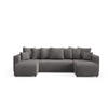 ECKSOFA mit Schlaffunktion Grau Anthrazit - Anthrazit, Textil (318/145cm) - Furnisell