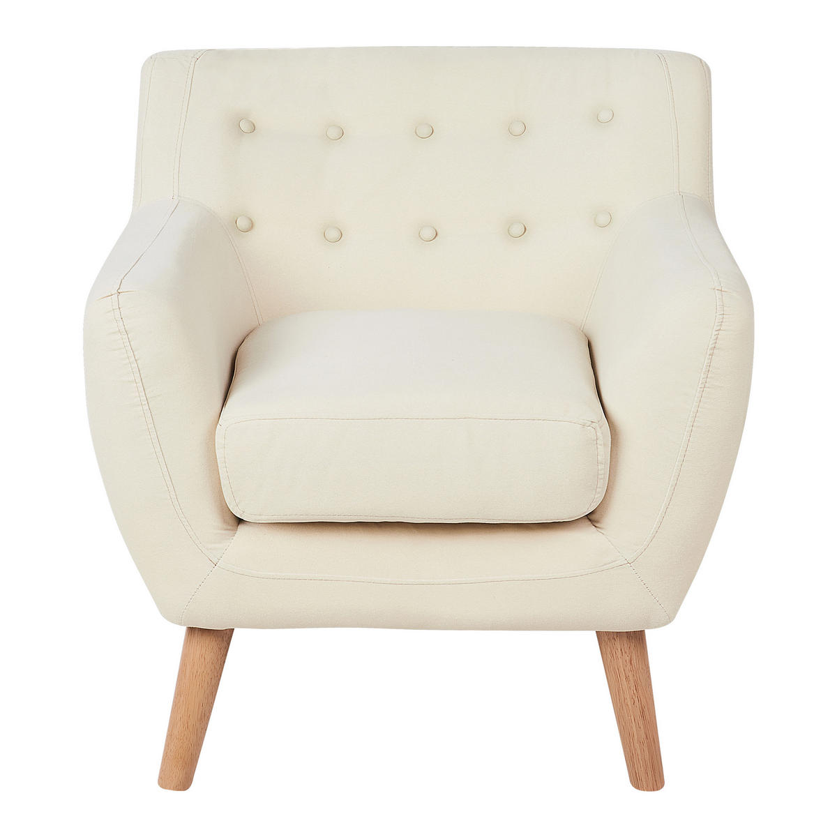 SESSEL Helles Beige Motala - Hellbraun/Beige, Textil (77/76/80cm) - Beliani