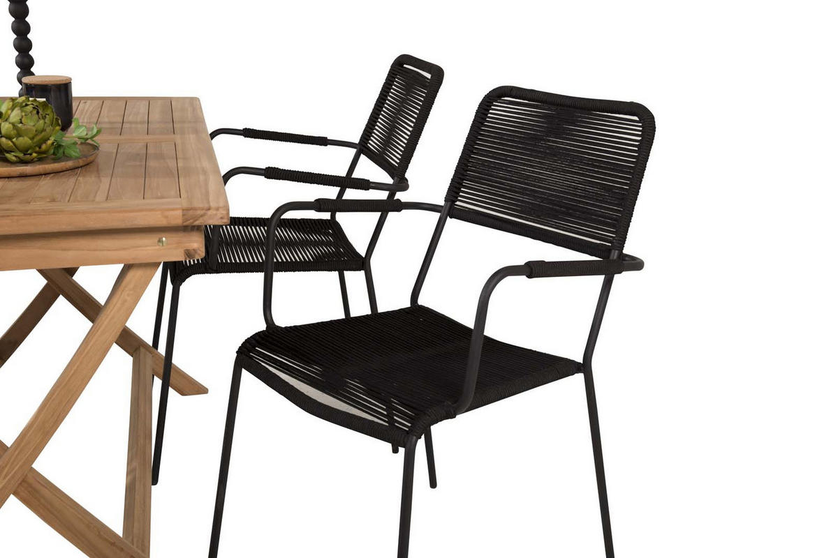 GARTENSET schwarz - Schwarz, Holzwerkstoff - ebuy24