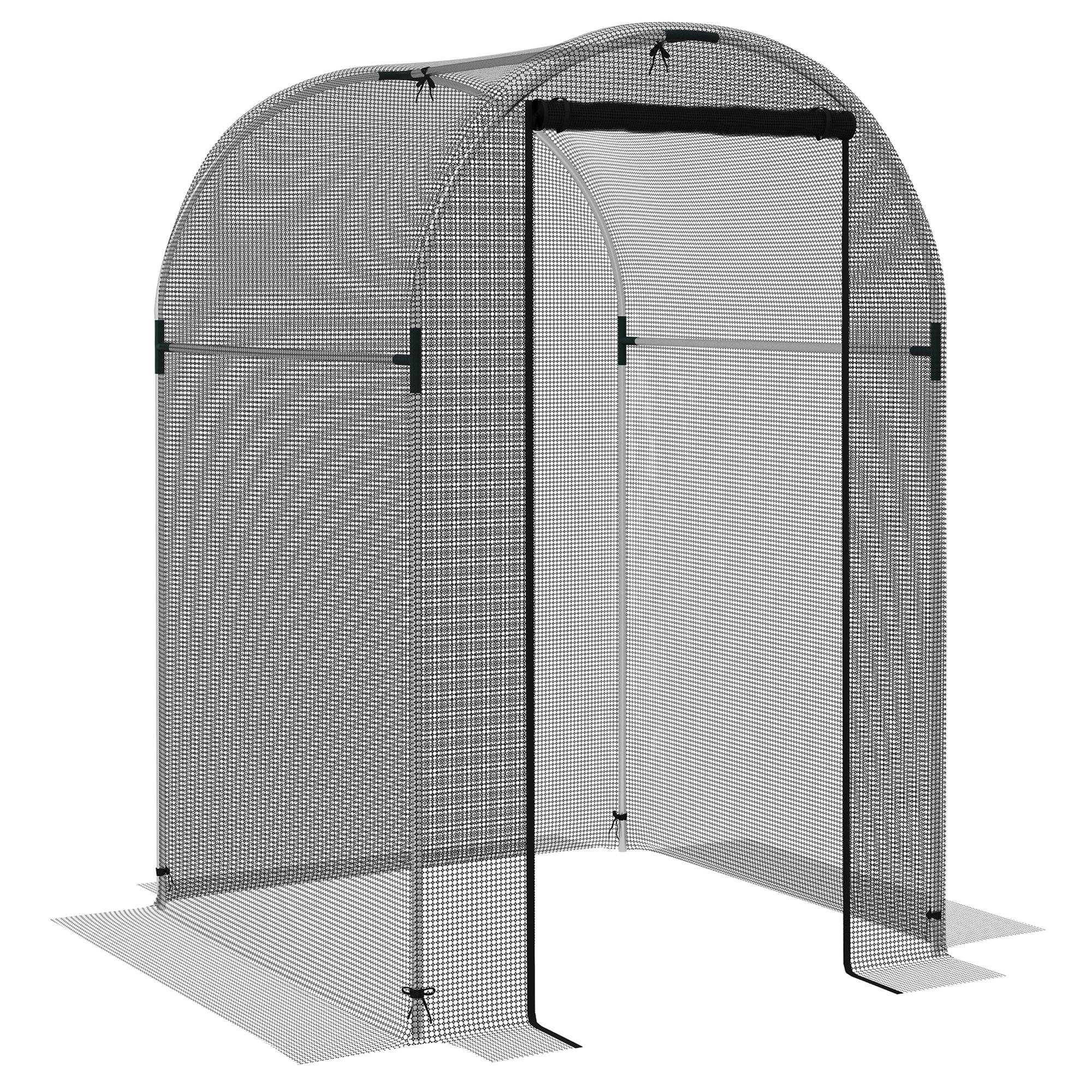 INSEKTENSCHUTZNETZ, für Garten, Balkon, HDPE, Schwarz - Schwarz, Metall (120/188/120cm) - Outsunny