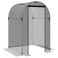 INSEKTENSCHUTZNETZ, für Garten, Balkon, HDPE, Schwarz - Schwarz, Metall (120/188/120cm) - Outsunny