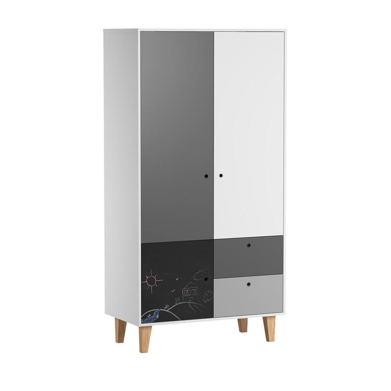 SKŘÍŇ šedá a černá - šedá, kompozitní dřevo (103.5/201.5/55cm) - Petits-meubles