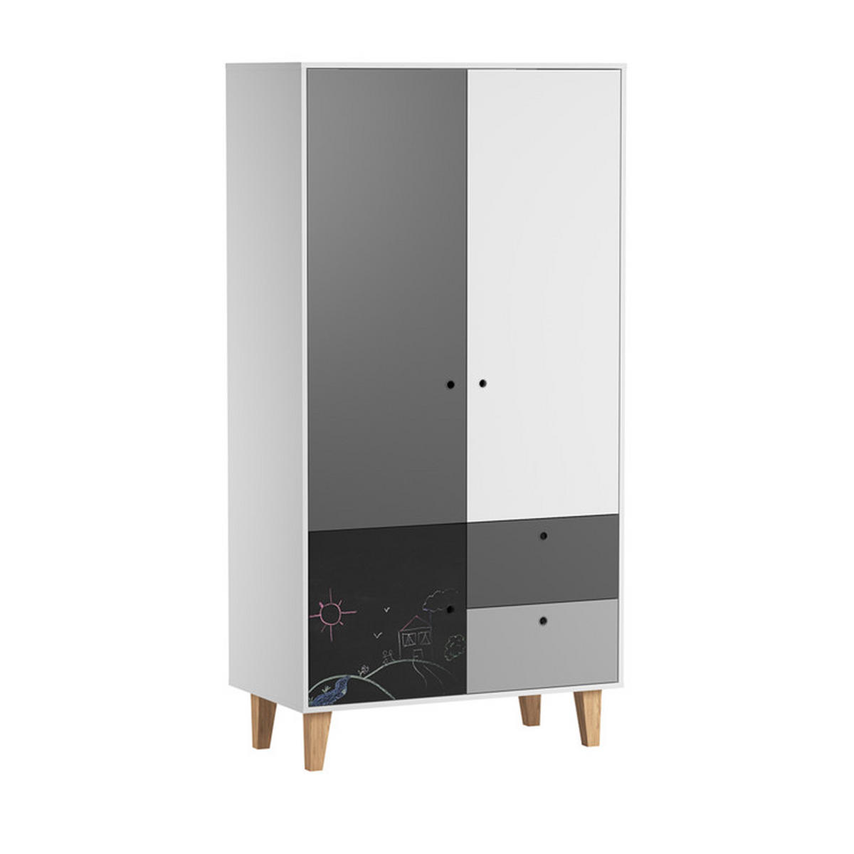 BABYZIMMER 3-teilig schwarz - Schwarz, Holzwerkstoff (144.5/97/75cm) - Petits-meubles