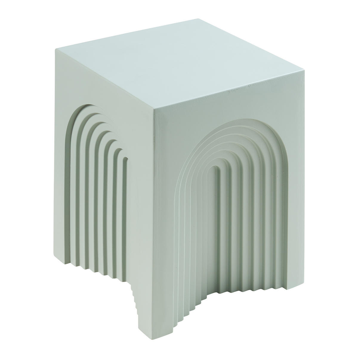 ODKLÁDACÍ STOLEK Elverumn - zelená barva, kompozitní dřevo (35/35/45cm) - [en.casa]