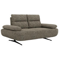 DVOUMÍSTNÁ POHOVKA SORAE - Šedá Strukturovaná látka - šedá/černá, kov/textil (182/94/107cm) - MKS