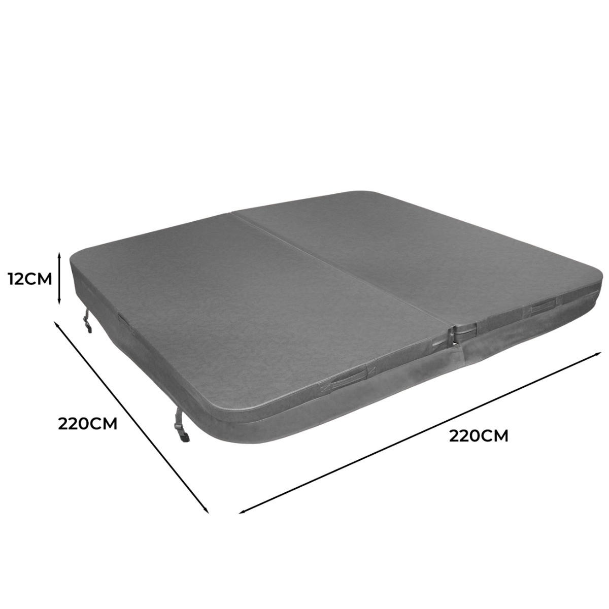 WHIRLPOOL ABDECKUNG 2,2m - Grau - Grau, Leder (220/1/220cm) - Monstershop
