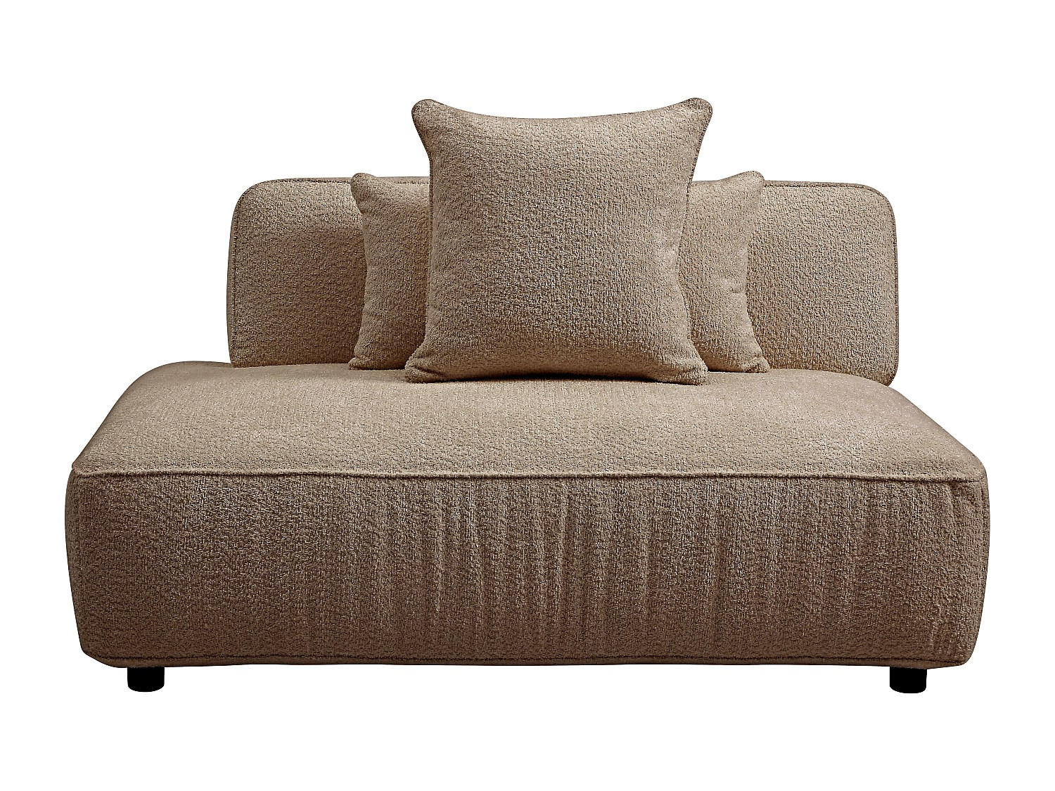 RECAMIERE ohne Schlaffunktion - 1 Person - stoff - taupe Lelaco - Taupe, Textil (145/74/105cm) - Vente-Unique