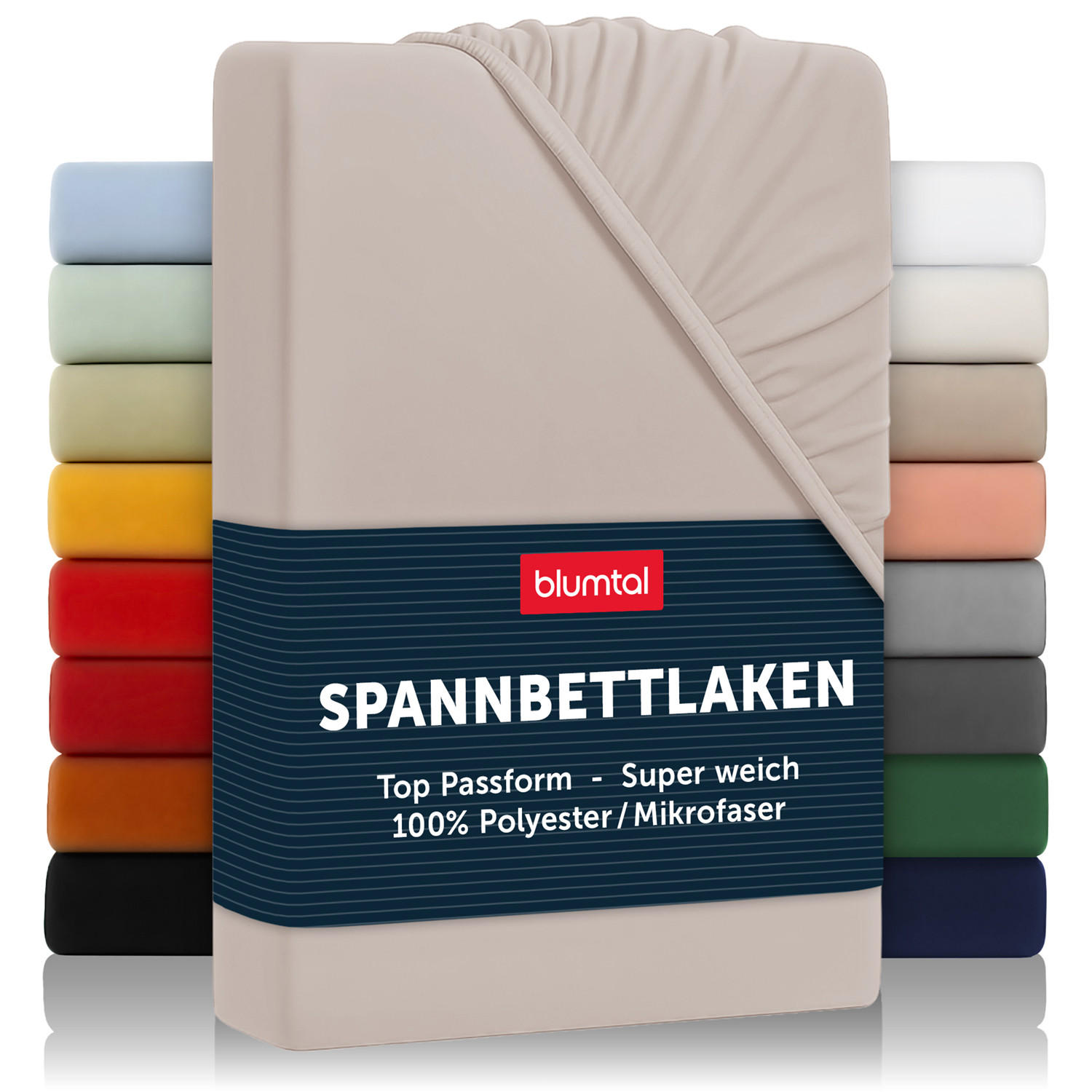 Blumtal NAPÍNACÍ prostěradlo z mikrovlákna, 140/190/30 cm, Taupe