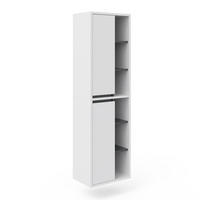 BADSCHRANK Viola Weiß 50 x 170 cm - Weiß, Holzwerkstoff (50/170/33cm) - Vicco