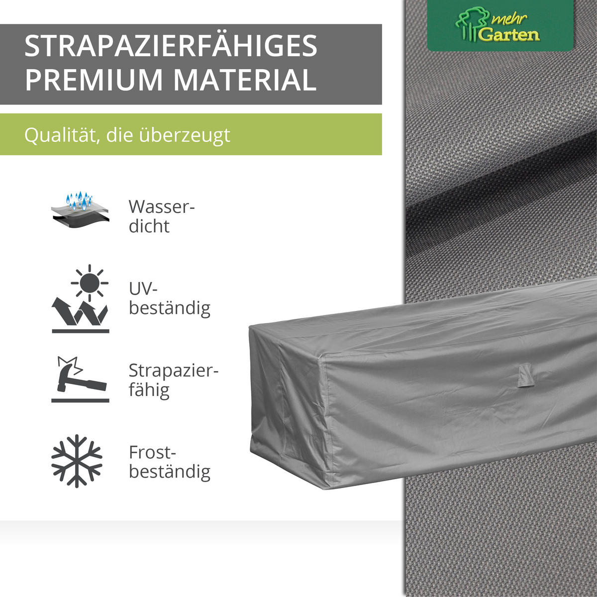 SCHUTZHÜLLE für Loungesofa SHP-20064 - Grau, Kunststoff (220/80/90cm) - mehr Garten