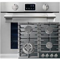 BACKOFEN-SET Einbau-Backofen 60 cm EH 6339+KCG 6383 Gaskochfeld 60 cm - Silberfarben, Metall (59.4/59.4/57.5cm) - Kaiser Küchengeräte