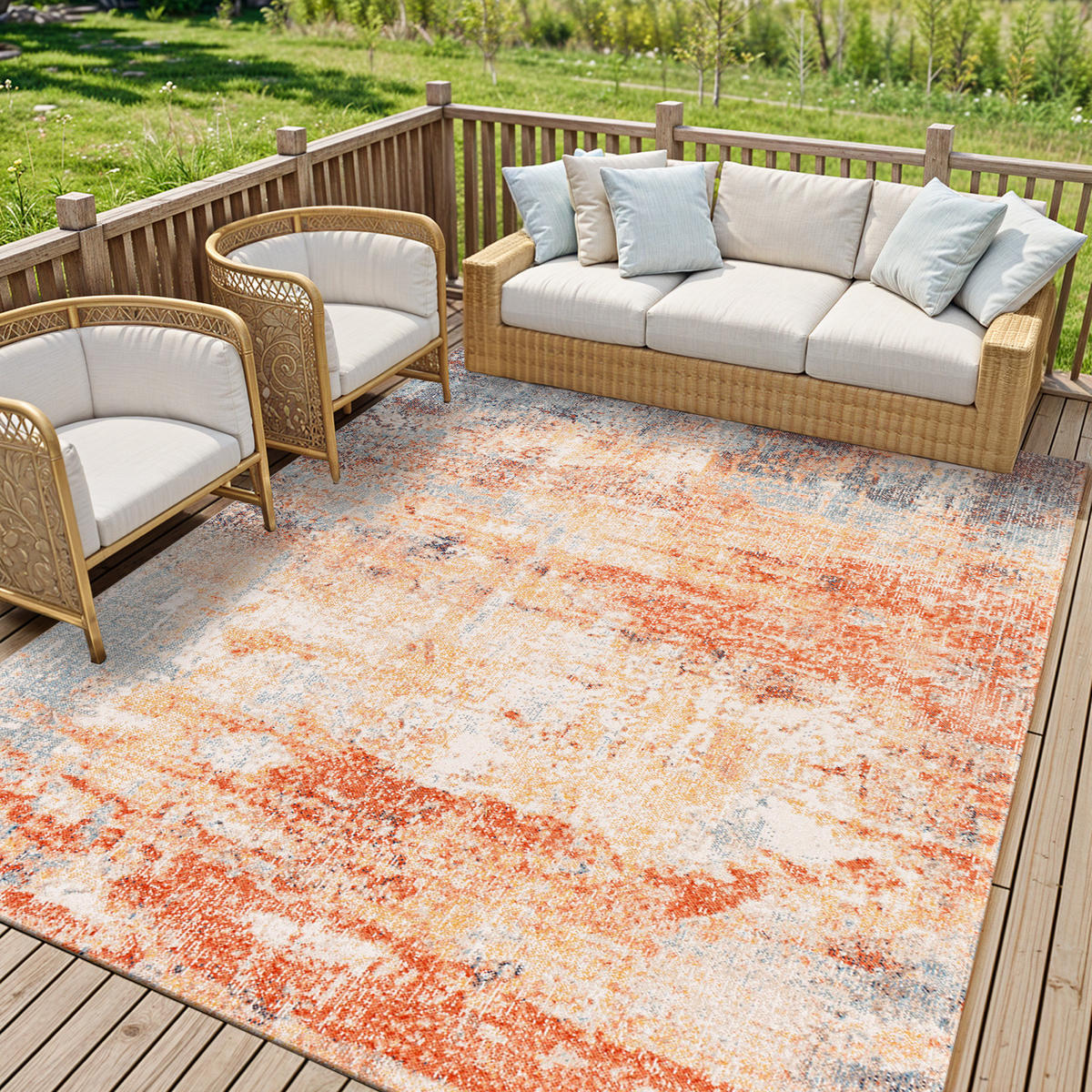 KURZFLORTEPPICH Samira 120/170 cm Dunkelorange - Dunkelorange, Textil (120/170cm) - LIVABLISS