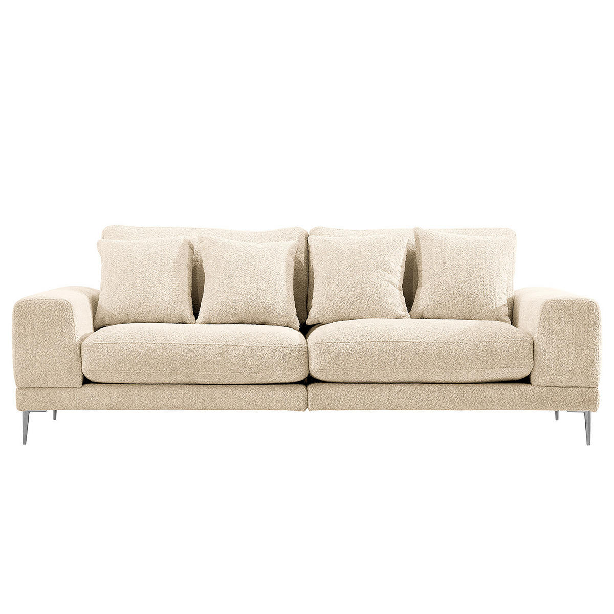 3-SITZER SOFA - Beige, Textil (243/92/103cm) - home24