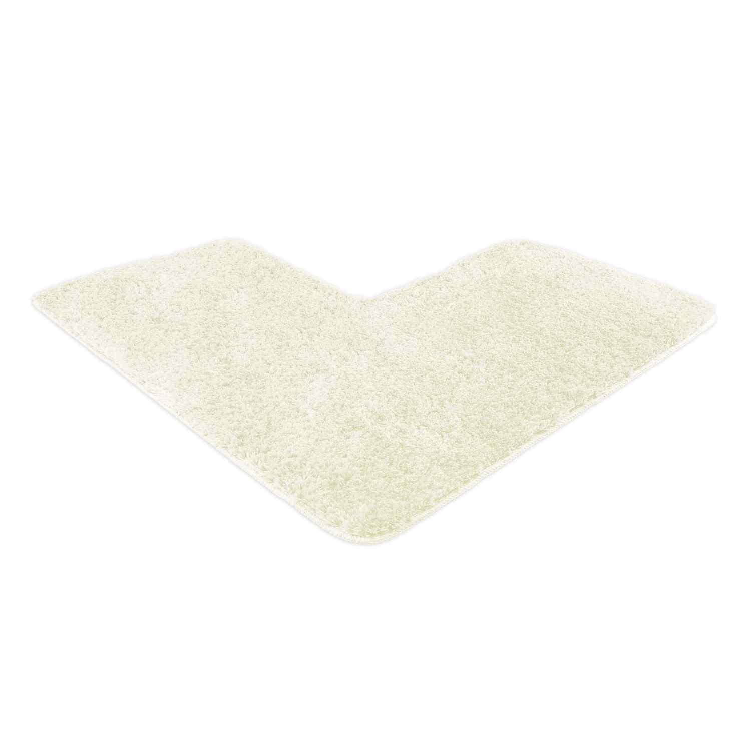 WohnDirect Eckbadematte Creme 100x100 cm