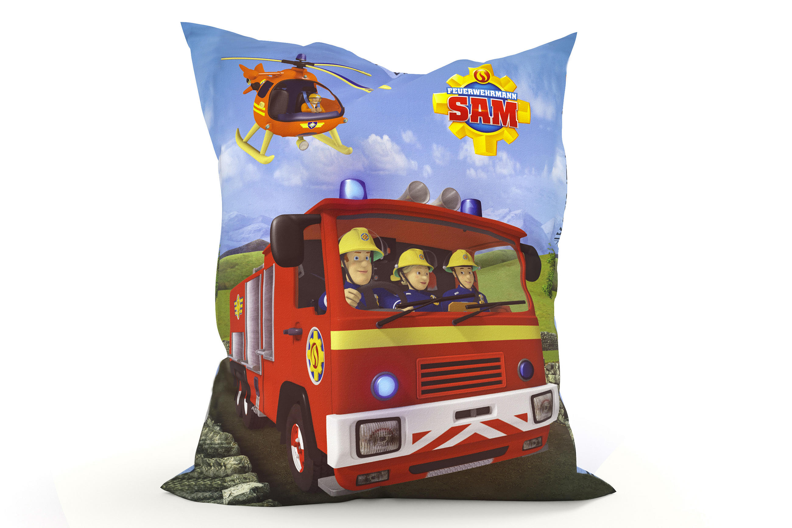 KINDER-SITZSACK - Feuerwehrmann Sam - Rot/Weiß, Textil (100/25/135cm) - Green Bean