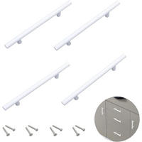 MÖBELGRIFF Weiß 4er-Set 128 mm - Weiß, Metall (0.12/3/2cm)