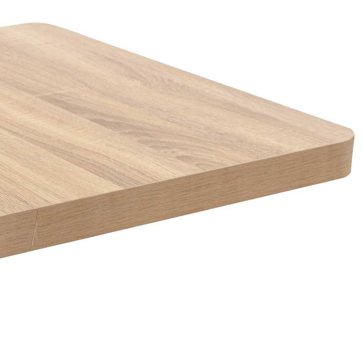 BISTROTISCH, 60/60/75 cm, aus MDF und Stahl, Hellbraun und Weiß - Braun, Holz (60/60/75cm) - vidaXL