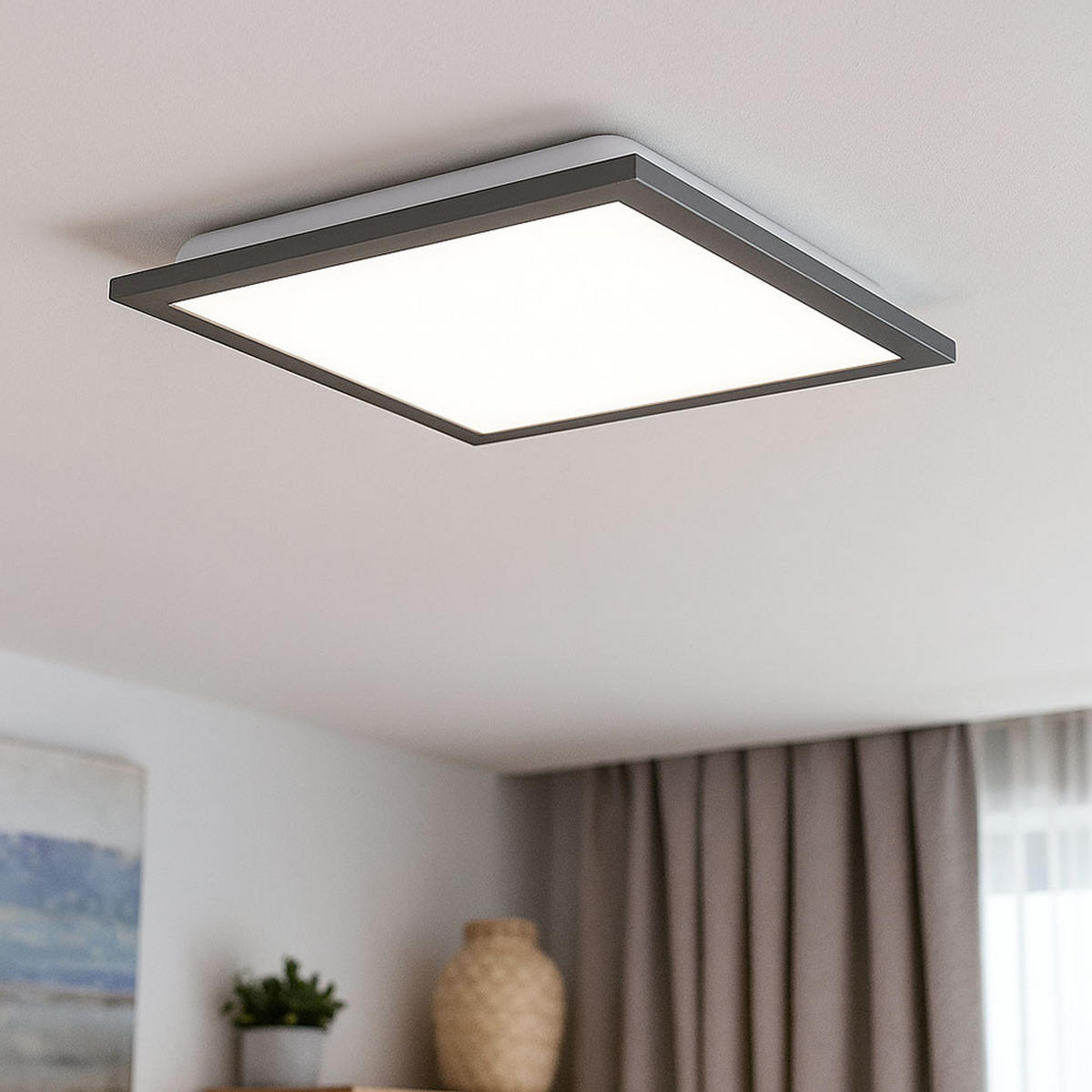 LED DECKENLEUCHTE, Weiß, quadratisch - Weiß, Metall (30/30/6cm) - Globo Lighting