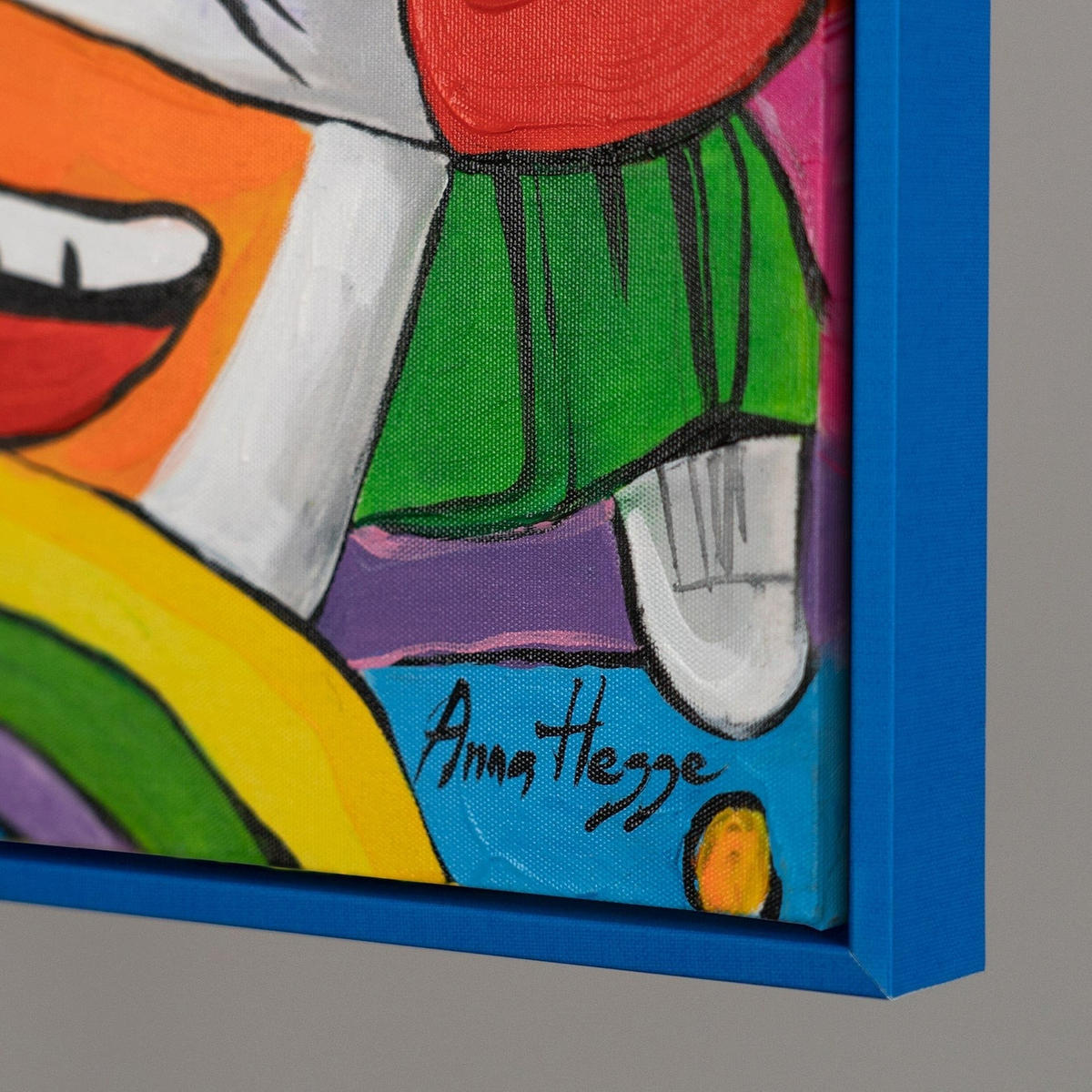 GEMÄLDE Farbenfrohe Welt Schattenfugenrahmen Blau 150x50 cm - Blau, Holz (150/50cm) - YS-art gallery