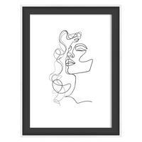 BILDERRAHMEN Silhouette Holzrahmen, 13x18 cm, Schwarz - Schwarz, Holzwerkstoff (14.2/19.2/2cm) - walther design