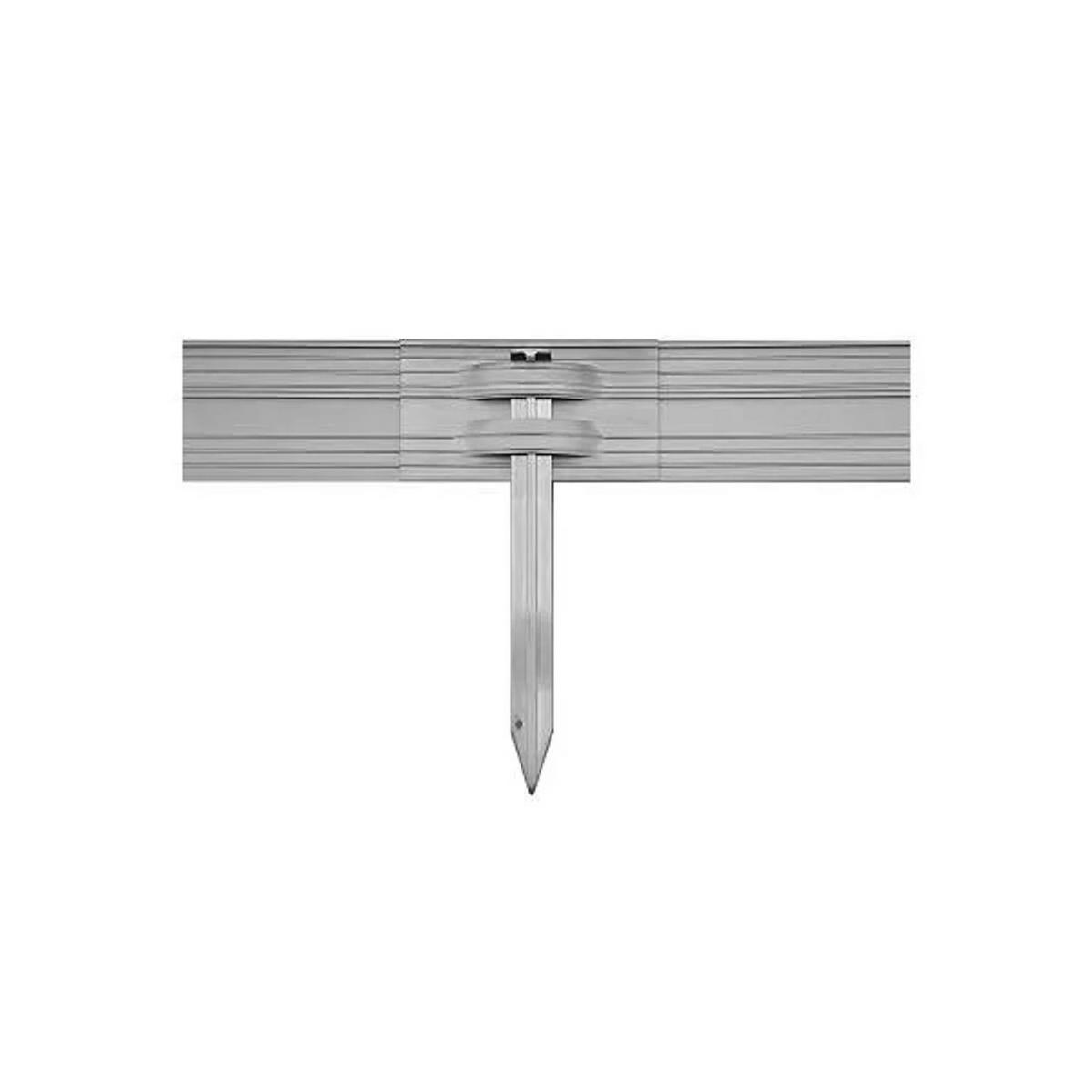 RASENKANTE Erdanker, 10er Set, Aluminium, 10 cm Höhe - Alufarben, Metall (1/1/1cm) - Green-Split