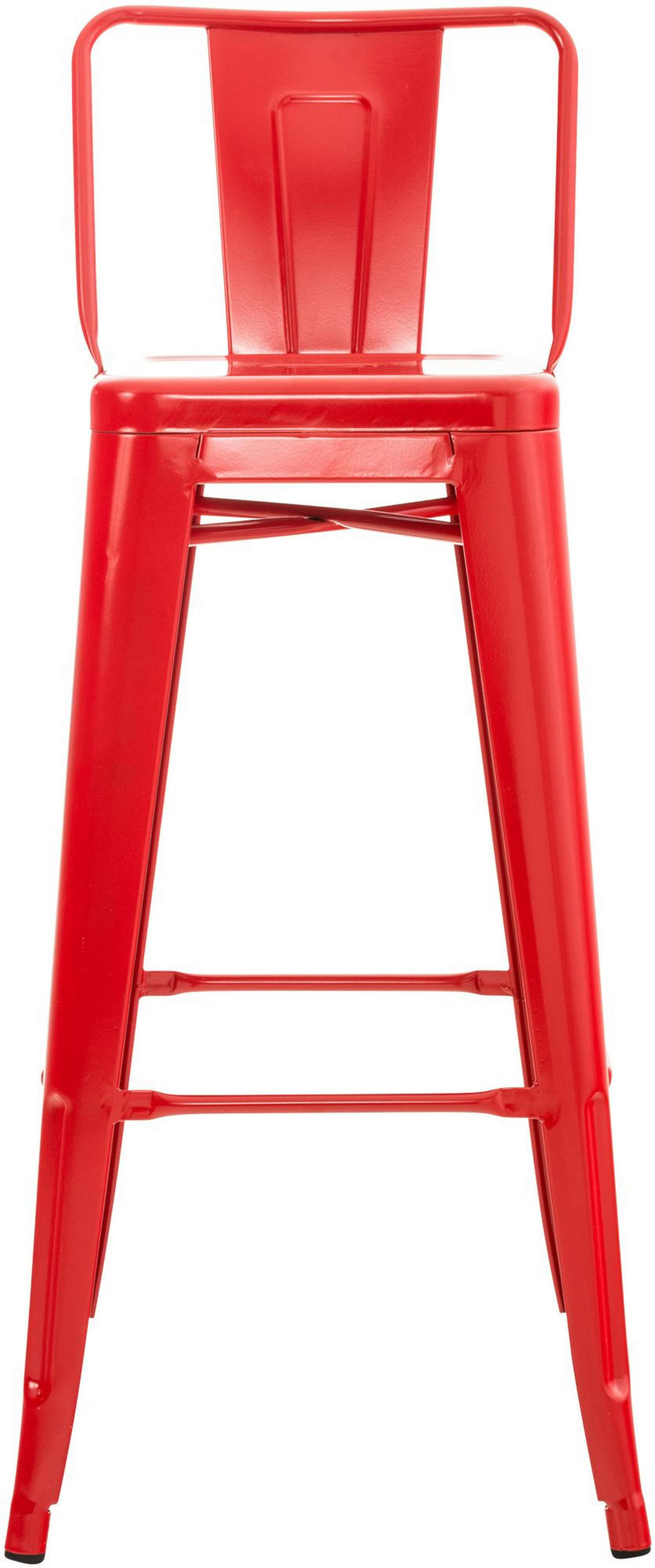 BARHOCKER 4er Set Lekel Metall Rot - Rot, Metall (44/96/43cm) - DELUKE