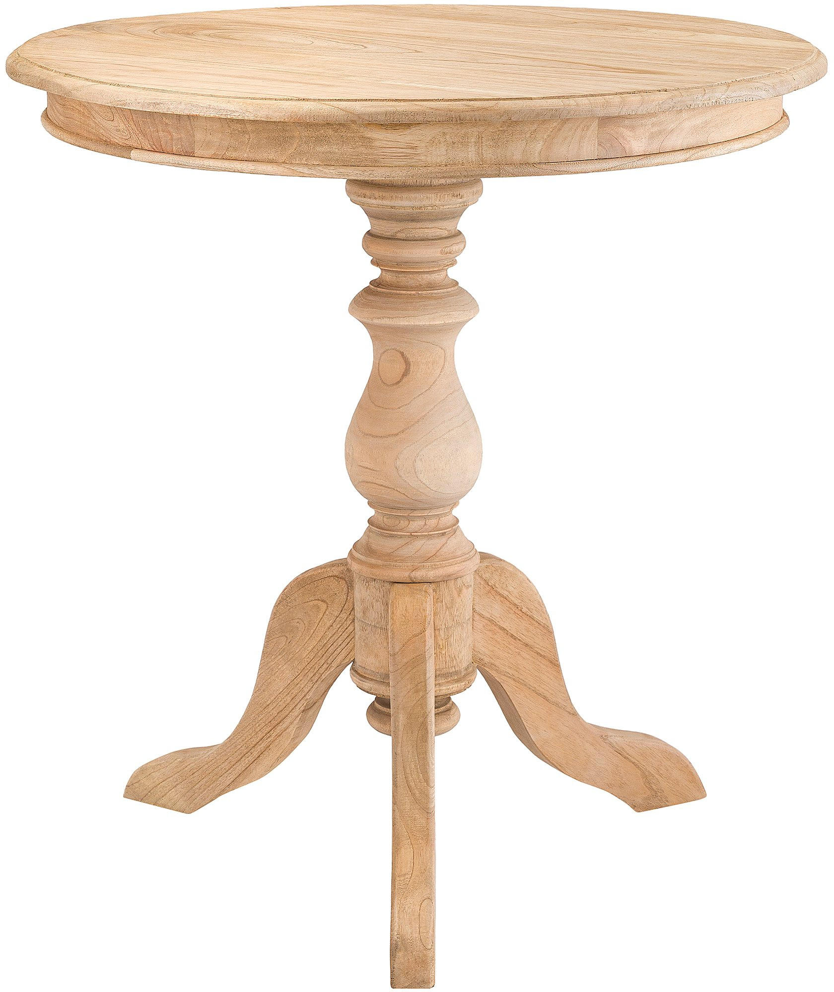 BEISTELLTISCH rund 70 cm Holz Natura - Eukalyptusholzfarben/Braun, Holz (70/70/76cm) - CLP