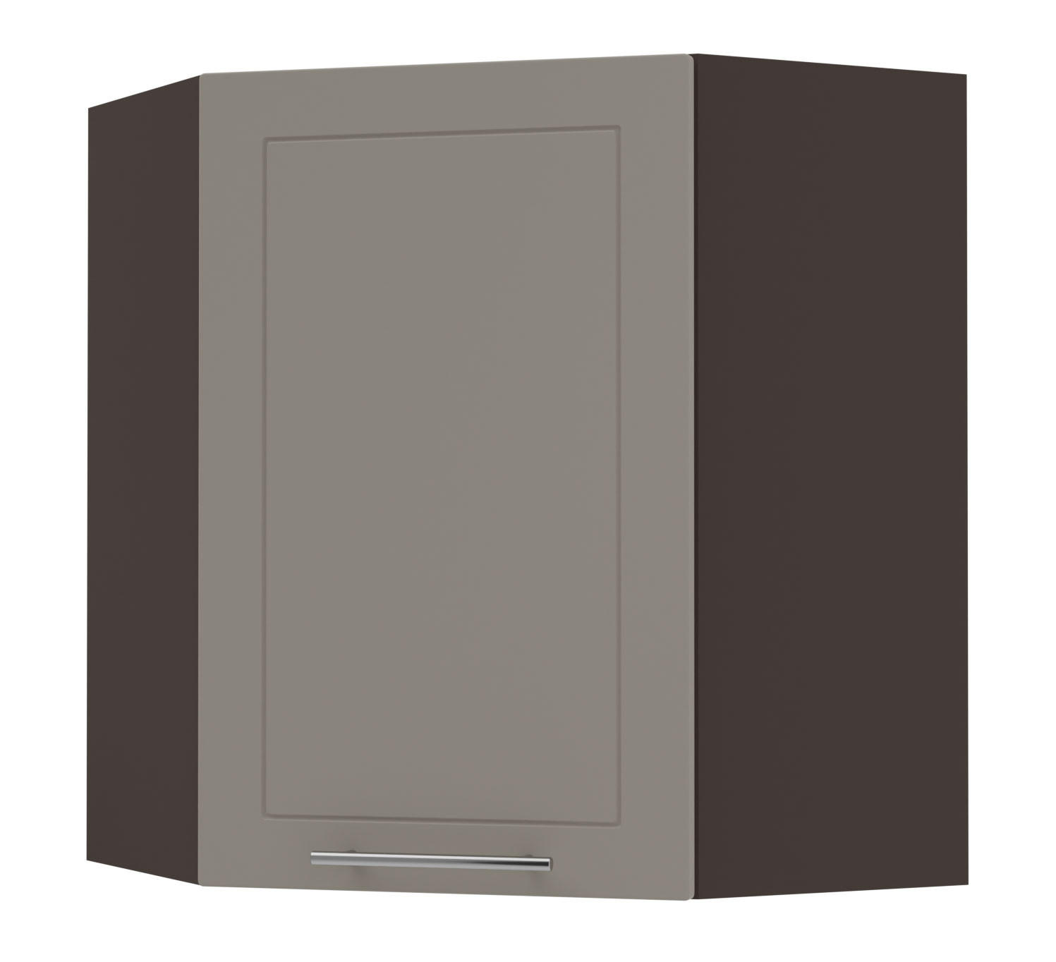 KÜCHENHÄNGESCHRANK Kvantum W10/60 Beige Matt / Lava Matt 60 / 60 / 72cm - Dunkelgrau/Beige, Holz/Holzwerkstoff (60/72/60cm) - Feldmann-Wohnen