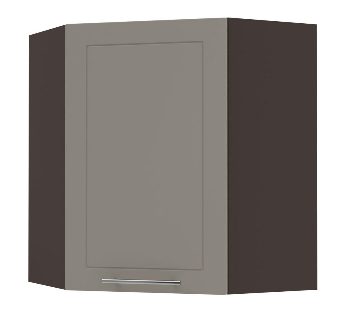 KÜCHENHÄNGESCHRANK Kvantum W10/60 Beige Matt / Lava Matt 60 / 60 / 72cm - Dunkelgrau/Beige, Holz/Holzwerkstoff (60/72/60cm) - Feldmann-Wohnen