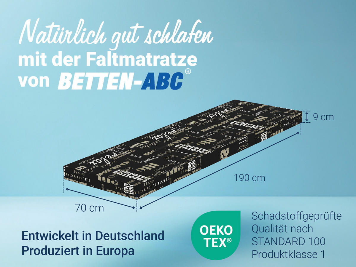 FALTMATRATZE Samba , Farbe: Relax - Naturfarben, Textil (70/190cm) - Sun Garden