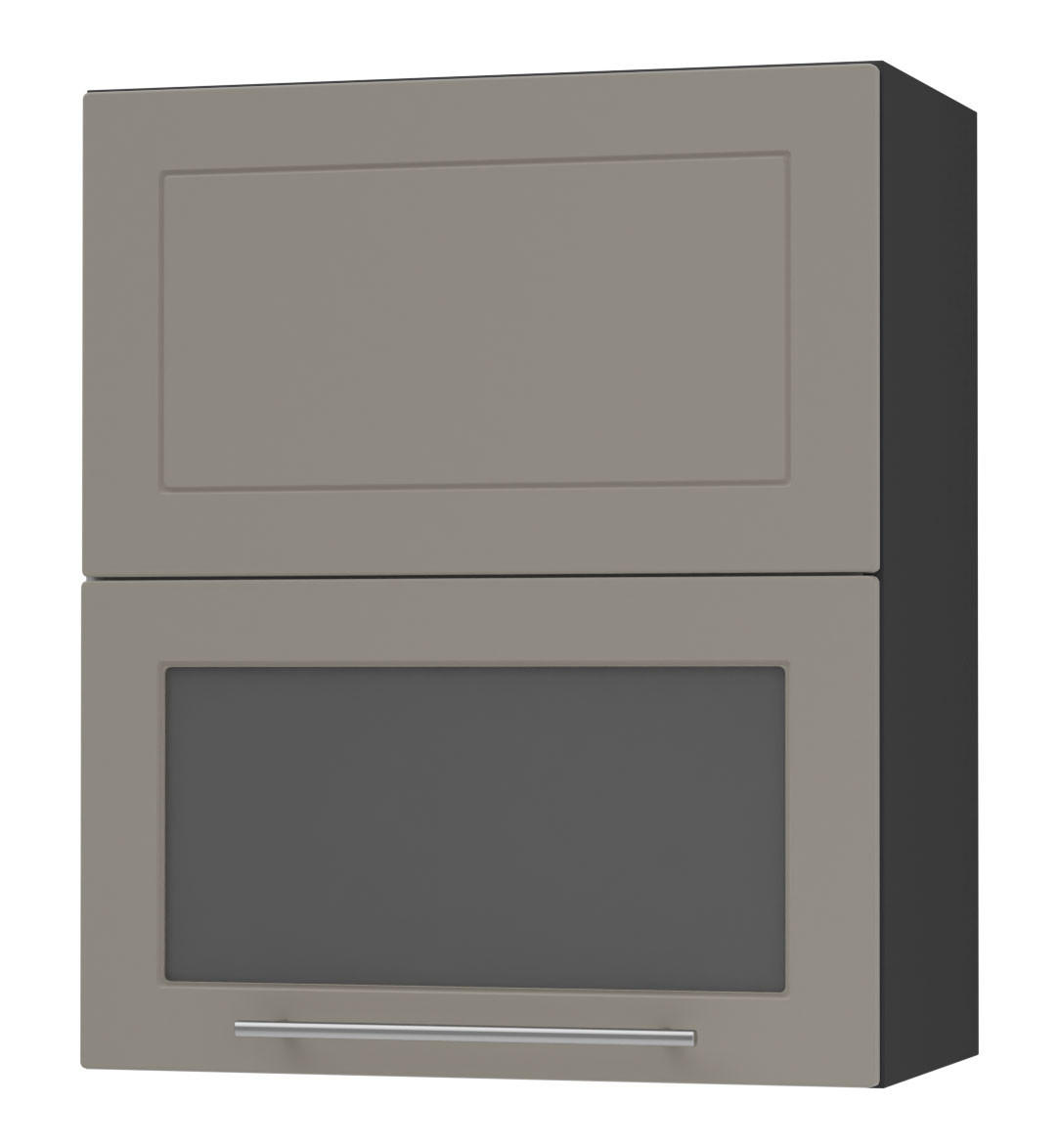 KÜCHENHÄNGESCHRANK Kvantum W8BS/60 Beige Matt / Schwarz Matt 60 / 32,5 / 72cm - Beige/Schwarz, Holz/Holzwerkstoff (60/72/32.5cm) - Feldmann-Wohnen