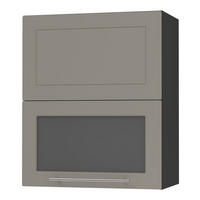 KÜCHENHÄNGESCHRANK Kvantum W8BS/60 Beige Matt / Schwarz Matt 60 / 32,5 / 72cm - Beige/Schwarz, Holz/Holzwerkstoff (60/72/32.5cm) - Feldmann-Wohnen