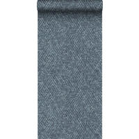 TAPETE grafische Linien 53 cm x 10 m - Blau, Papier (53/1000cm) - Sanders & Sanders