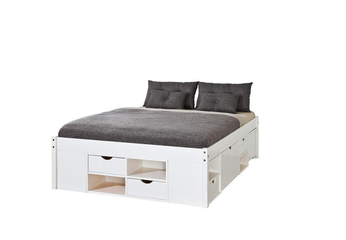 DOPPELBETT Till Weiß 180/200 cm - Weiß, Holz - ebuy24