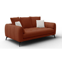 SOFA CALME 2,5-Sitzer, dunkelorange - Dunkelorange, Holz/Textil (199/92/108cm) - Courtois Laville