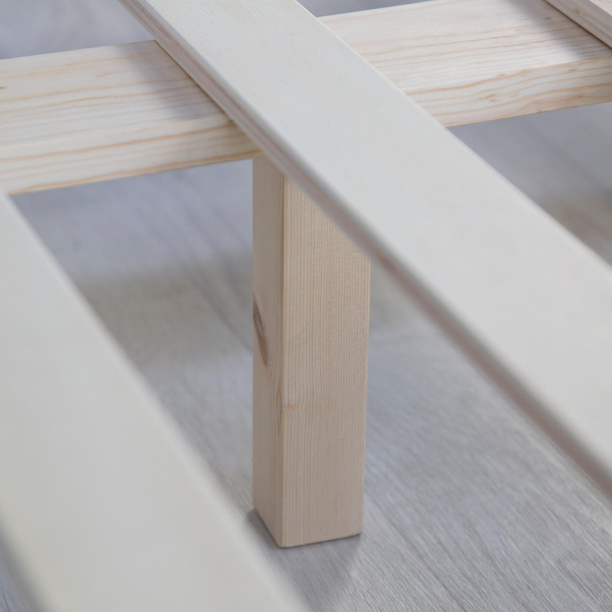 HOLZBETT mit Matratze 140/200 cm weiß - Weiß, Holz (140/200cm) - Homestyle4u